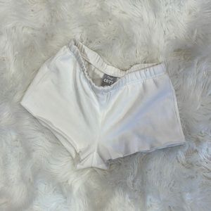 aritzia tna white sweat short